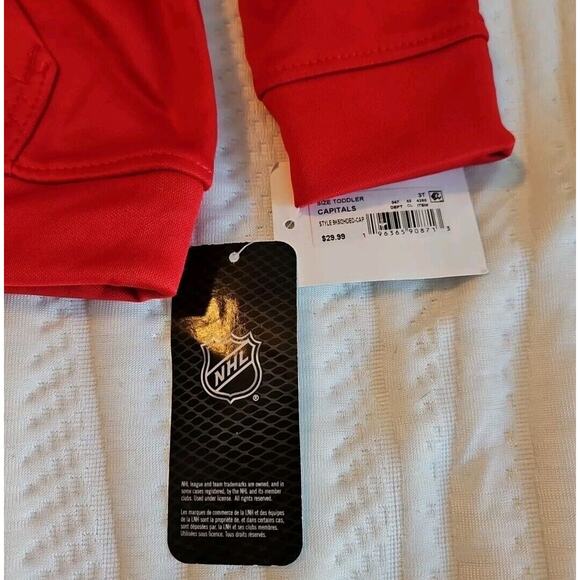 Washington Capitals Hooded Pocket Toddler Sweatshirt Size 3T NWT Red - Picture 6 of 9